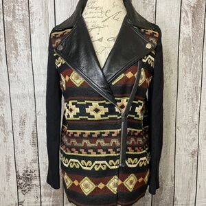 Zara Aztec Moto jacket size small​​​